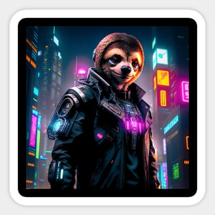 Cyberpunk Sloth Sticker